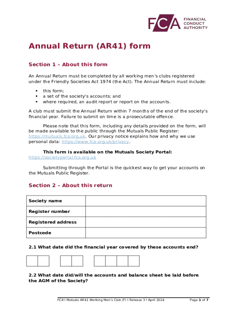 Annual Return AR41 docx Preview on Page 1