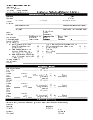 Application for employment /applicacion de empleo - aghost.net