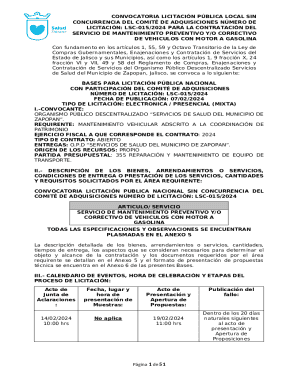 Tipo de licitacin: electronica / presencial (mixta)