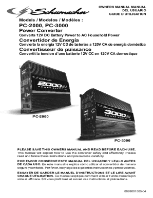 Schumacher power inverter pi-140 owner's manual