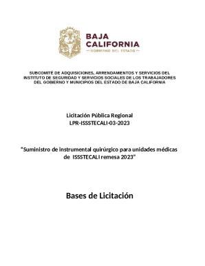 Subcomit de adquisiciones, arrendamientos y servicios del instituto de seguridad y servicios sociales de los trabajadores del gobierno y municipios del estado de baja california
