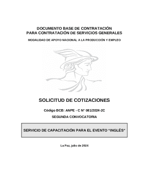 Servicio de capacitacin para el evento ingls