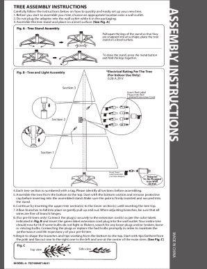 easy plug pole tree assembly instruction manual