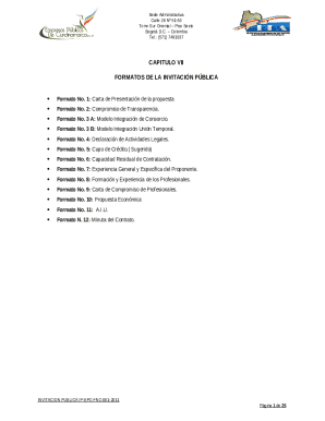Formato no. 1 carta de presentacion de la ... - secop