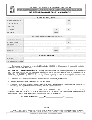 Cdula de habitabilidad en san pedro del pinatar.