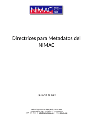 Directrices para metadatos del nimac