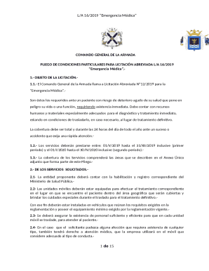 - objeto de la licitacin