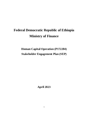 Stakeholder Engagement Plan