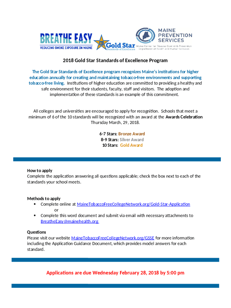 Maine s Gold Star Standards Of Excellence Initiative Doc Template maine-s-gold-star-standards-of-excellence-initiative-doc-template