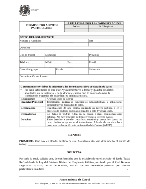 Departamento de registro de permisos de ...