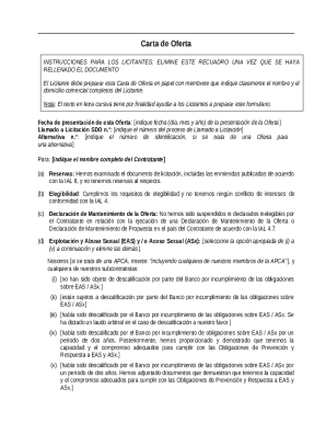 Formulario de informacin sobre el licitante