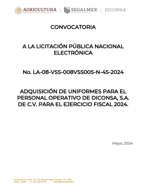Convocatoria para la adquisicin de vestuario y uniformes ...