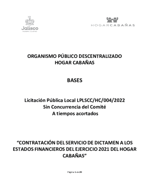Contratacin del servicio de dictamen a los