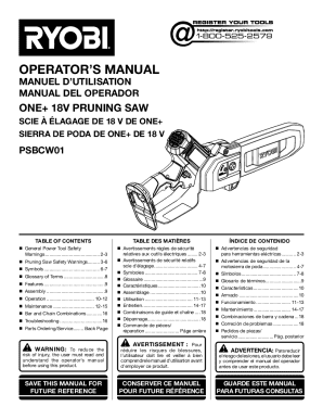Manuel d'utilisation manual del operador - 18v pole saw