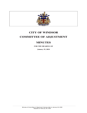 Agendas and decisions - Committee of Adjustment