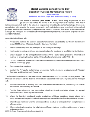 Mcshb Board Governance Policy