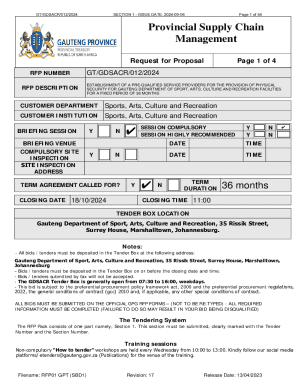 ESTABLISHMENT OF A PRE-QUALIFIED SERVICE PROVIDERS FOR THE PROVISION OF PHYSICAL