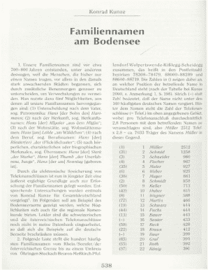 Familiennamen am Bodensee