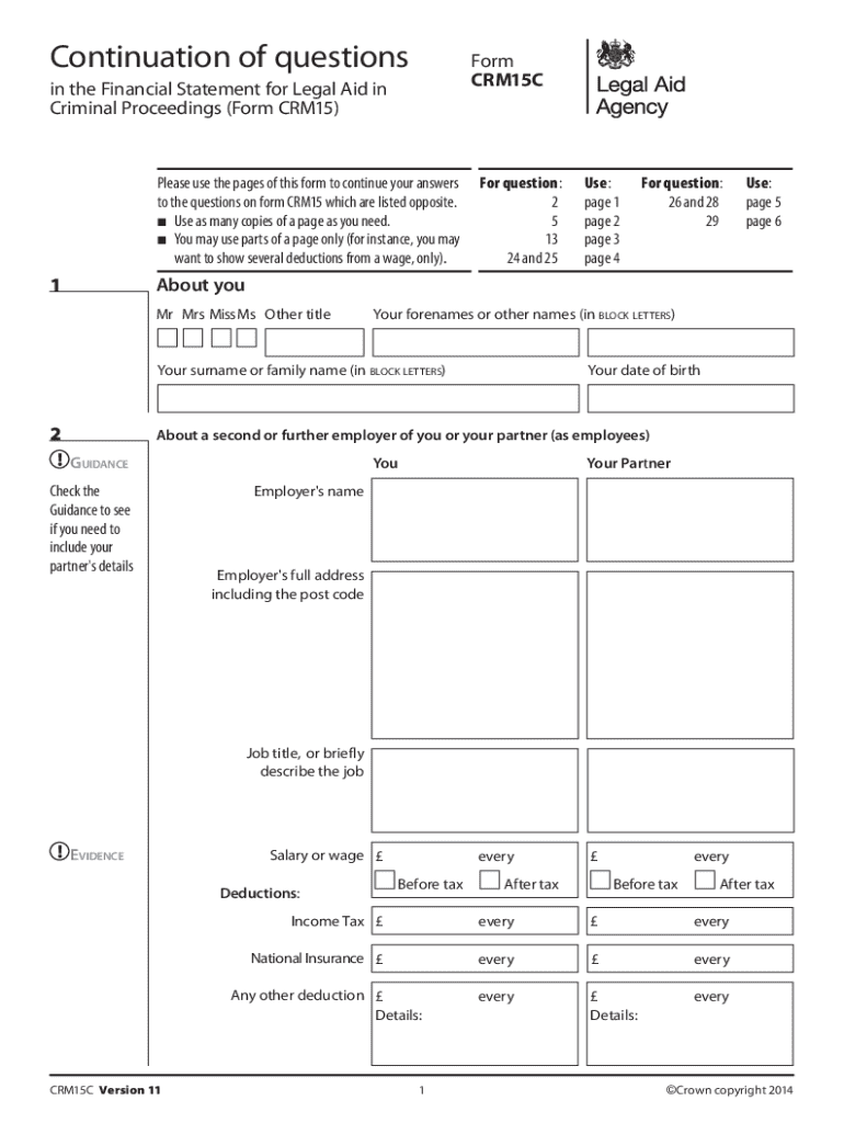 crm15c form Preview on Page 1