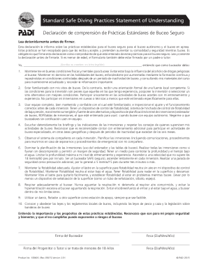 Declaracin de comprensin de prcticas estndares de ...
