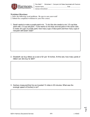 Flex Math 4 Worksheet 1: Comparing Multiplication ...