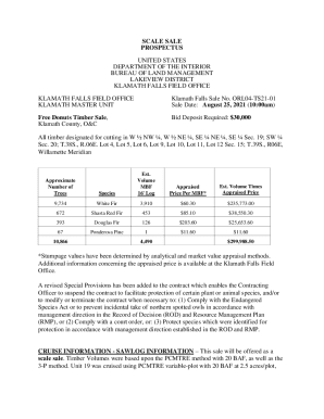 Free Donuts Timber Sale Prospectus. timber