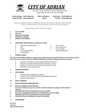 AldermenCity of Adrian, Missouri