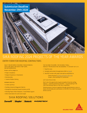 SIKA ROOFING 2024 PROJECTS OF THE YEAR AWARDS