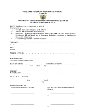 (b) Residential/Postal Address in Ghana