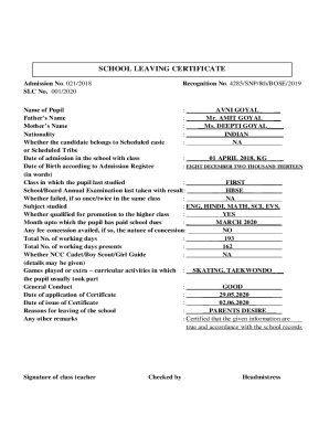 School Leaving Certificate