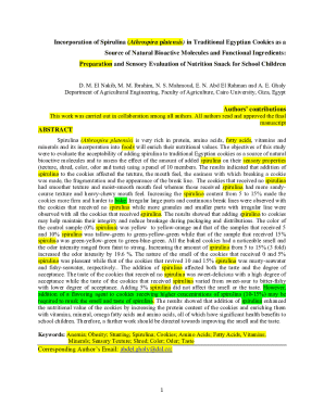 World Journal of Food Research Incorporation of Spirulina ...