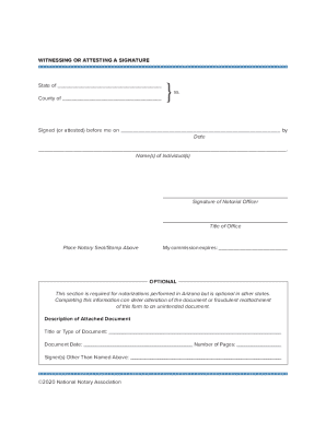 Witnessing or Attesting a Signature - 856 Notary