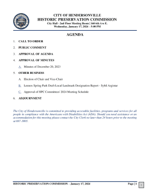 Historic Preservation CommissionCity of Hendersonville ...