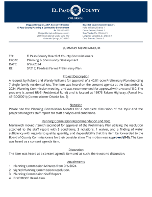 EL PASO COUNTY PLANNING COMMISSION HEARING ...