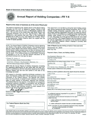 (1) Annual Report of Holding Companies (FR Y-6)