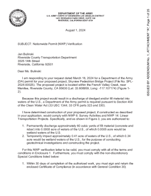 SUBJECT: Nationwide Permit (NWP) Verification