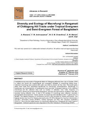 Diversity and Ecology of Macrofungi in Rangamati
