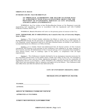 INTRODUCED BY: MAYOR BRENNAN