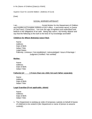 social worker affidavit - CT.gov