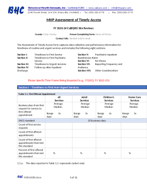 Network Adequacy Form MH EQRO FY ...