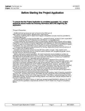 the training module for Exhibit 1CoC Project Listing