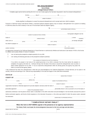 AD 584 Relinguishment Out-of-State (Presumed Father ...