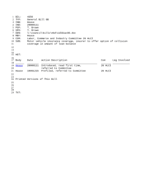 1999-2000 Bill 4350: Motor vehicle insurance coverage, insurer ...