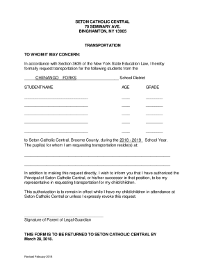 Fillable Online Montrose - SCC Transportation Form 19-20 Fax ...
