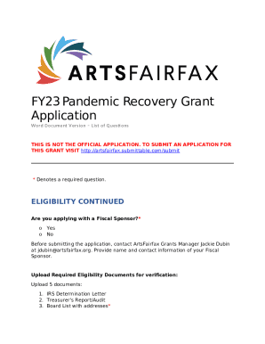 ArtsFairfax Application Manager - Submittable
