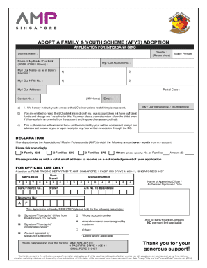 Application Form for Interbank Giro Donations