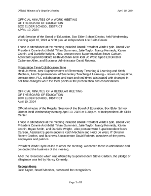 Work Session of the Board of Education, Box Elder School District, held Wednesday evening April 10, 2024 at 5:30 p