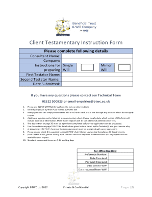 Single Client Will Worksheet I. Name and Address of Testator