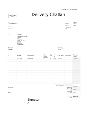 Delivery Challan Under GST with Format and Issuing Method