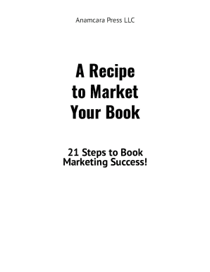 A Recipe to Market Your Book: 21 Steps to Book Marketing ...